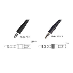 GECKO Adapter słuchawkowy NX02 Nexus TP-120 / U-174/U 7,1 mm do zastosowań wojskowych i lotniczych – opcje 4/5 pinów